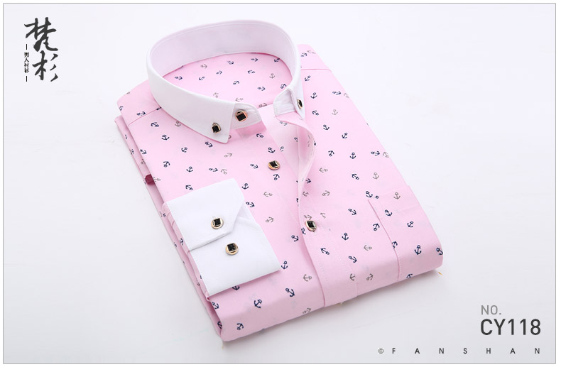Vanssa Mùa xuân và mùa thu Mới In Áo sơ mi nam dài tay Áo sơ mi hoa giản dị polka Dot Hàn Quốc Xu hướng áo sơ mi nam các kiểu áo sơ mi họa nữ đẹp