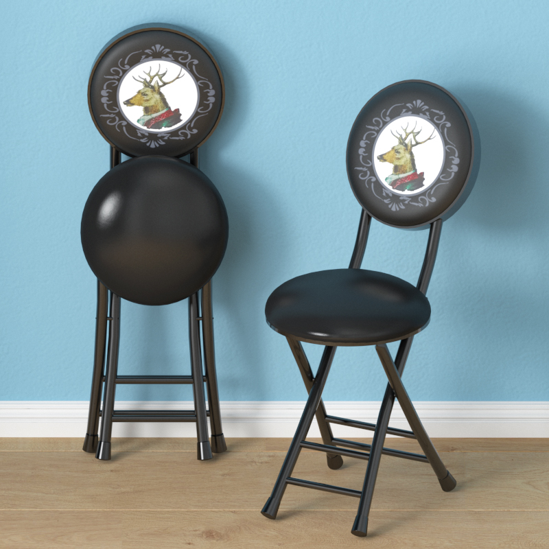 [Steel Plate Soft Chair] Mr. Black Deer 4cm Raw Cotton