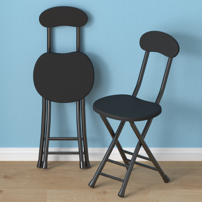 [Hard Wooden Seat] Black Frame Black Matte