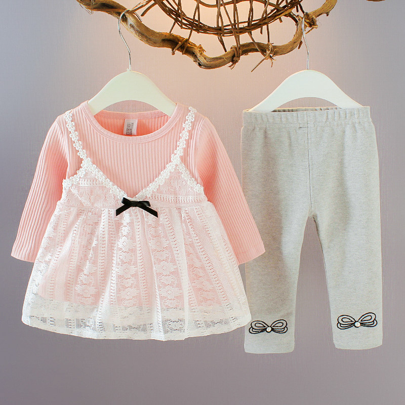 2022 new net red Korean version of the girl's Western style autumn suit 1 clothes baby children's autumn clothes 2 girl baby one year old