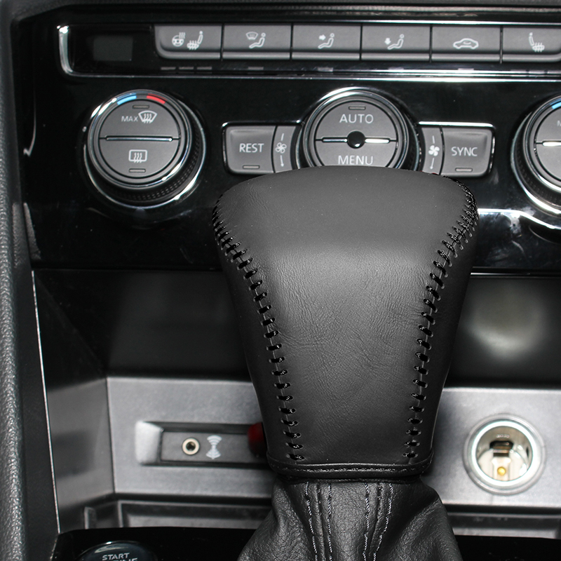 Foss TiguanL hand-stitched leather shift sleeve Huion shift handle glove Tuon Weiran interior modification first layer cowhide