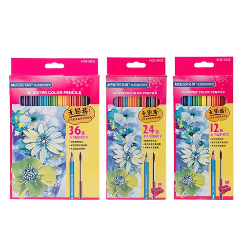 Водорастворимый карандаш, детская акварель для школьников, раскраска для начинающих, базовый комплект, 36 цветов, 12 цветов, граффити, 24 цветов, ручная роспись