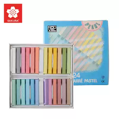 Japan imported cherry blossom color chalk 24 color 48 color pearlescent fluorescent chalk stick character sketch art student special brush Toner painting set beginner hand painted color pigment chalk