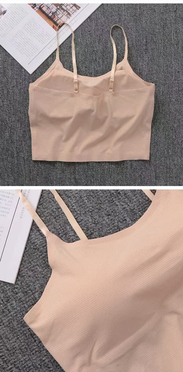 Mùa hè cô gái băng lụa áo ngực không có một miếng đệm ngực chống ánh sáng ống hàng đầu bọc ngực đồ lót dây đeo vest bra thể thao