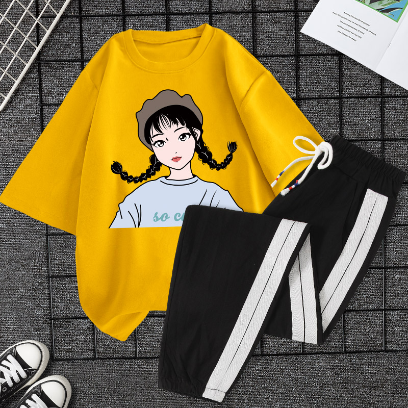 The summer summer dress of the new summer dress in 2023 - two sets for girls fashion summer