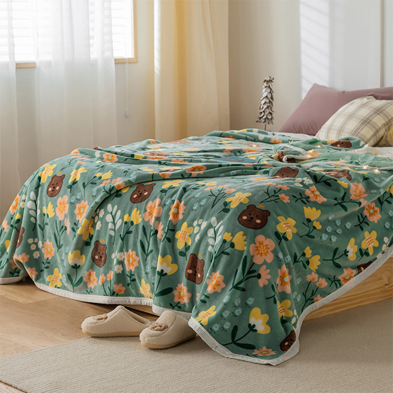 Magic Suede Flannel Suede Blanket Thickened Single Dormitory Students Winter Air Conditioning Blanket Blanket Coral Suede Blanket Thicken