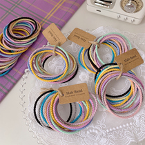 12 sets of Hairband basic hair rope girl headrope simple cute high stretch durable leather band tie hair accessories
