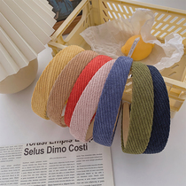 2020 New retro style velvet fabric hair stirrup 100 hitch to go out of the cards net red broadside press hair wash face head hoop