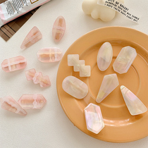 Magic girl heart hairclip geometric edge clip geometric duckbill clip bangs edge clip bangs side clip mermaid color hair clip Net red hair accessories