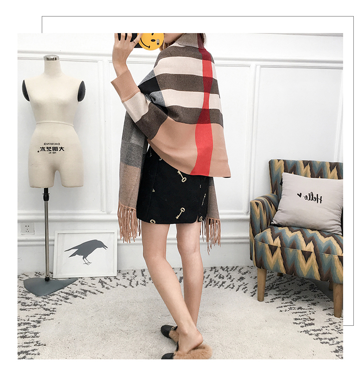 Mùa thu và mùa đông mới áo len tua rua áo choàng khăn choàng bat tay áo dày phần dài áo len cardigan quần áo phụ nữ - Cardigan áo khoác len cardigan