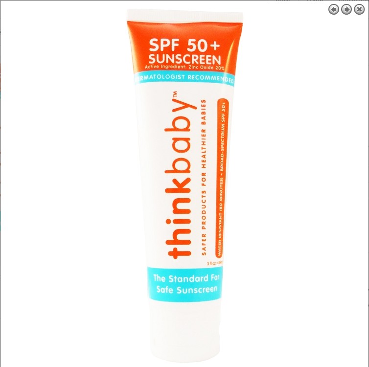 美国thinkbaby防晒霜SPF50天然物理防晒婴儿用防水缺货