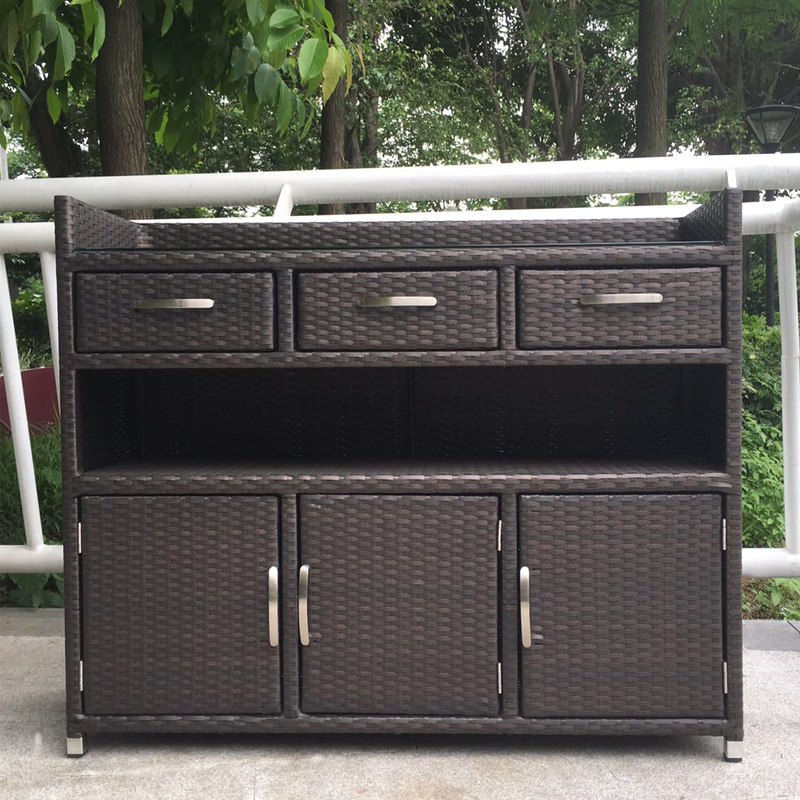 Rattan OUTDOOR SHOE CABINET WATERPROOF SUNSCREEN COURTYARD GARDEN STORAGE CABINET ROOM EXTERNAL LOCKERS BALCONY CONTAINING FINISHING CABINET