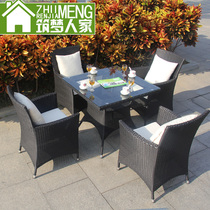 Rattan chair outdoor leisure furniture table and chair balcony matching table and chair courtyard garden terrace table and chair combination