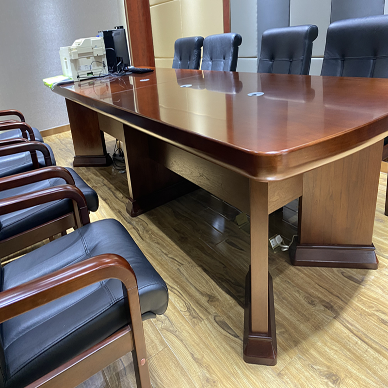 Office furniture thickened format long table negotiation table large conference table simple and modern office desk and chair combination
