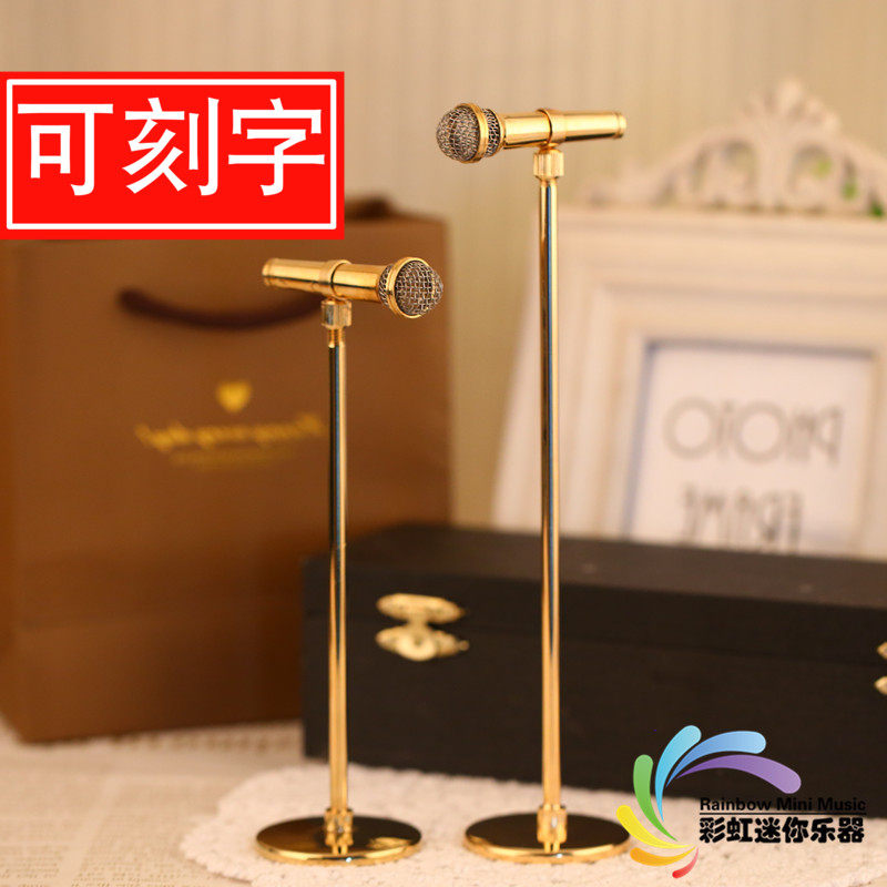 1:6 soldier BJD Kerr little cloth peach FR small P20-29cm high copper microphone microphone model ornaments