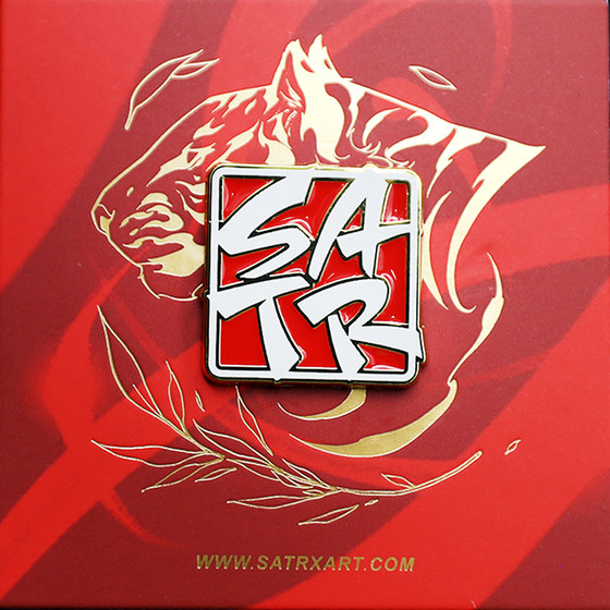 SATR logo personalized signature badge trendy street art decoration original metal series brooch collection gift