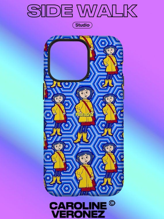 Coraline Yellow Raincoat Hexagon iPhone Case for iPhone 12 - 17 - view 6
