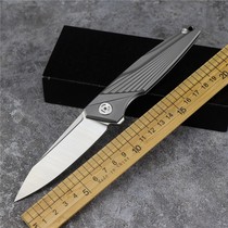 New product M390 steel folding knife titanium alloy high hardness folding knife sharp collection EDC quick open knife home Portable