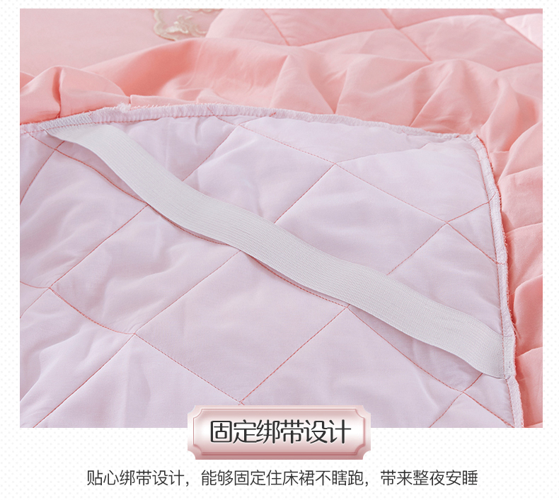 Bộ chăn ga gối bông trải giường đơn giản Chất liệu cotton đơn dày 1,5m1,8 m cộng với bộ chăn ga gối Hàn Quốc váy giường đẹp	