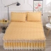 Hàn giường ren phong cách váy bedspread mảnh duy nhất của sợi ren bảo vệ bụi che giường bìa 1.8x2.0m bìa trượt mùa hè - Váy Petti drap giường có viền Váy Petti