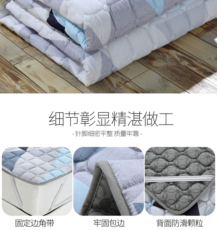 Washable mùa hè phần mỏng nệm gấp trượt Ký túc xá 90cm1.2 / 1,5 1,8 bãi nệm giường phụ - Nệm nệm cao su thiên nhiên