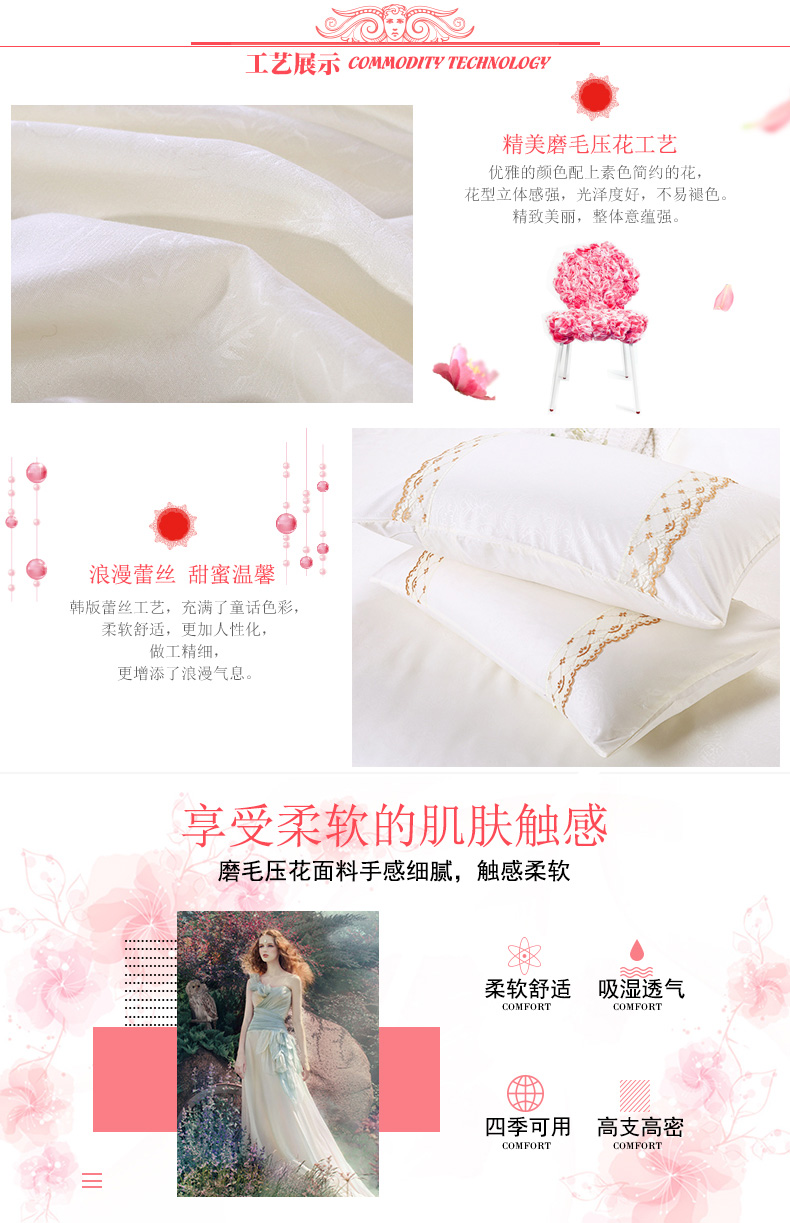Bedspread giường váy một mảnh bộ giường ren công chúa gió mùa hè châu Âu lanh 1.8x2.0m2.2 trượt - Váy Petti váy giường