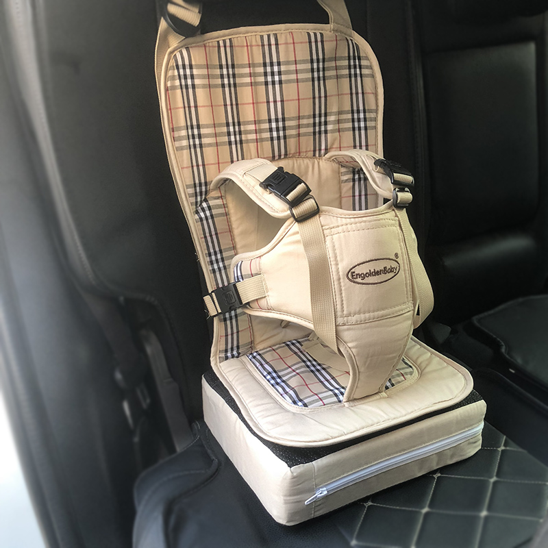 Baby simple car safety seat baby child seat belt portable booster pad three-wheel electric car