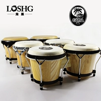 Nhạc cụ gõ trống phương Tây bongo trống GONGO Ghana da 7 inch 9 inch gỗ tambourine 6 inch 7 inch nhà nước châu Phi ocgan