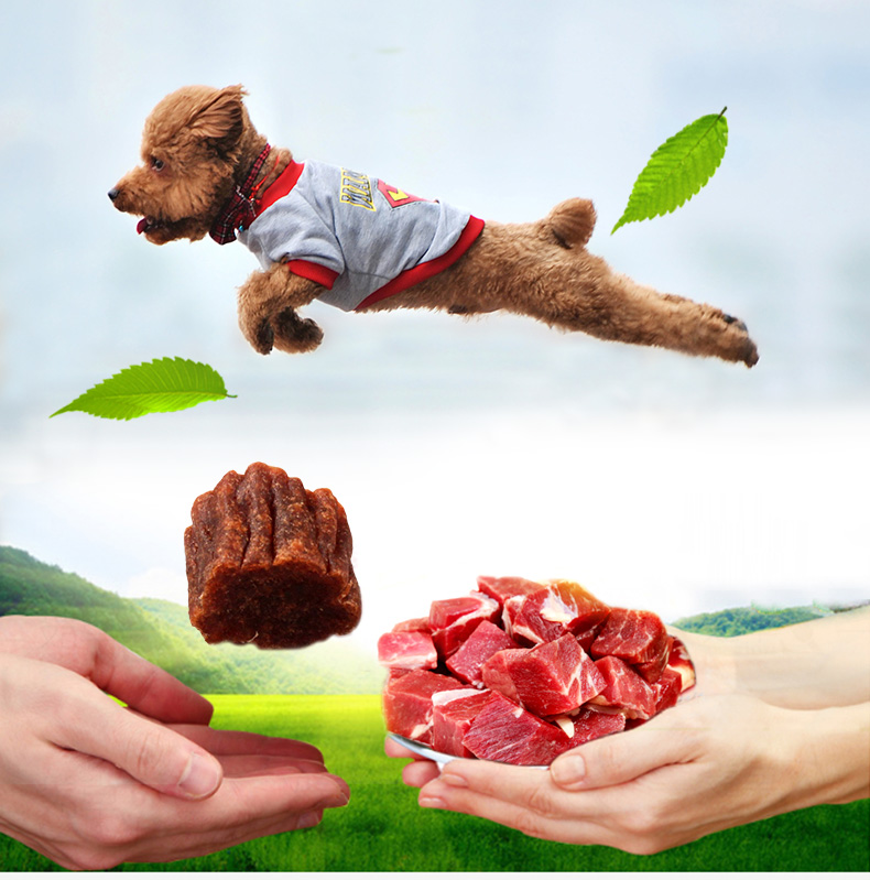 Ginger Pet Mai Fudi Hạt thịt bò 180g Golden Retriever Dog Snack Phần thưởng cho chó Teddy đặc biệt - Đồ ăn vặt cho chó thức ăn chó ganador