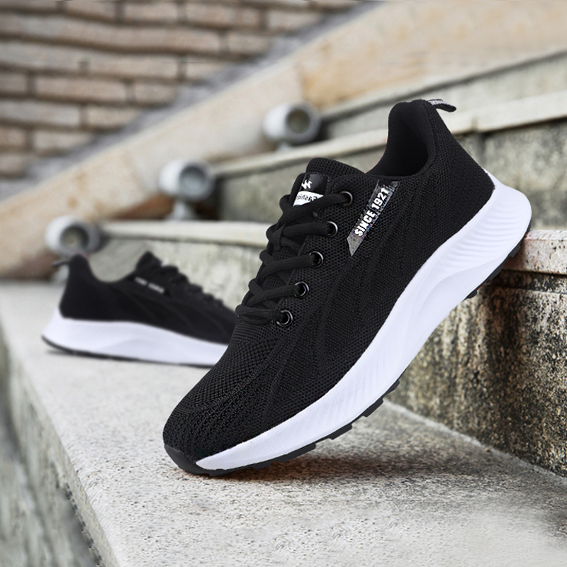 Double star sneakers autumn new breathable mesh men's shoes flying woven women's shoes 2049