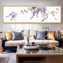 Cross stitch 2021 new thread embroidery simple Chinese style self-embroidery living room household handmade small plum wisteria flower