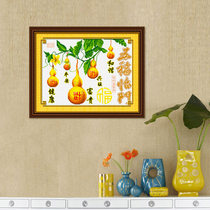 Cross-stitch small pieces five Fu Linmen gourd living room dining hall porch handmade home embroidery 2021 thread embroidery New