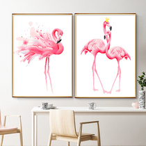 Cross stitch living room 2020 new thread embroidery small flamingo bedroom couple a pair of handmade simple self-embroidery