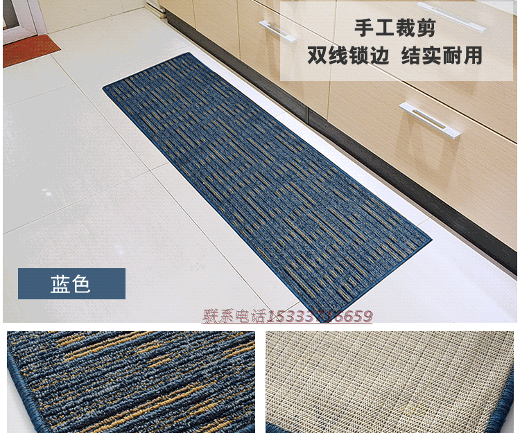 Howard bếp custom-made dải thảm bền mài mòn thảm không trơn trượt chống dầu vận chuyển cửa màu xám mới - Thảm sàn thảm xốp