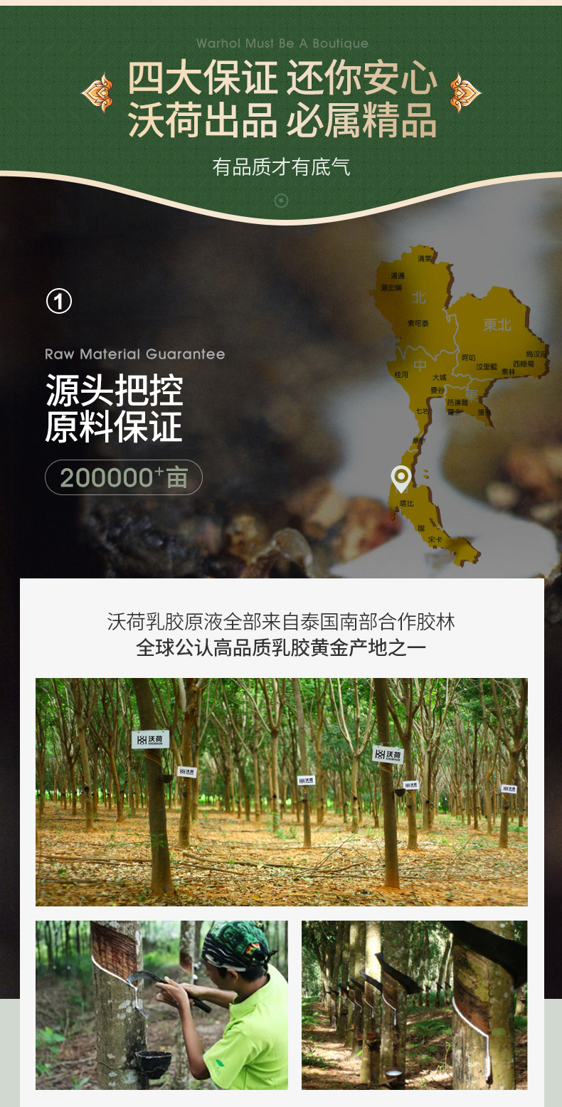 沃荷 泰国天然乳胶枕 护颈枕 图4