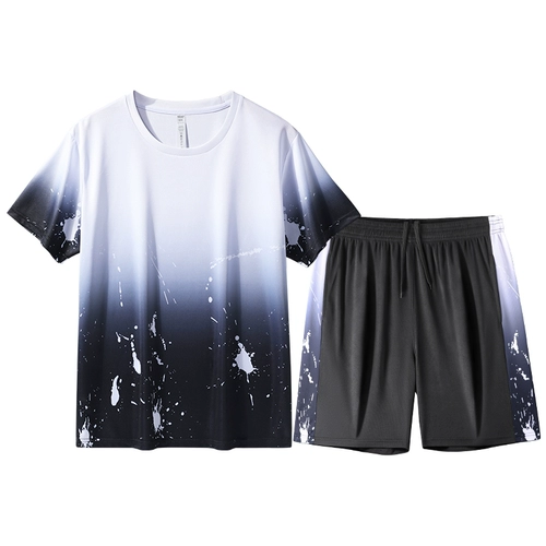 Спортивная шелковая летняя футболка с коротким рукавом, тонкая баскетбольная быстросохнущая одежда для спортзала для тренировок, для бега