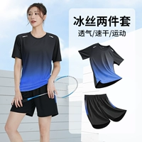 6801 Черный и синий набор 〖Скорость сухой дышащий〗 Женская модель