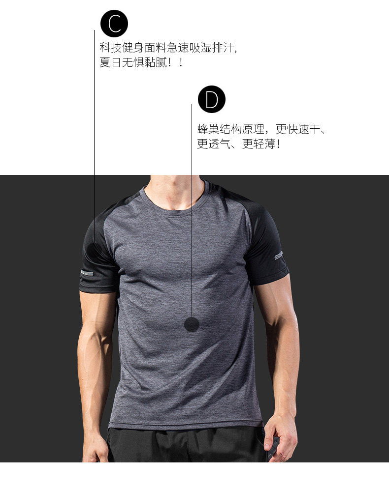 Thể thao T-Shirt nam giới và phụ nữ nhanh chóng làm khô breathable quần áo tập thể dục vòng cổ ngắn tay lỏng buổi sáng chạy đào tạo quần áo chân bóng rổ quần áo áo thun thể thao nam chính hãng