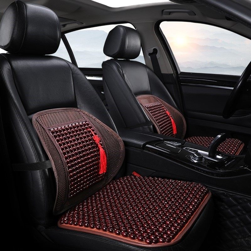 Summer Wood Beads Car Cushions Single Sheet Breathable Cool Mat Beads Chair Cushion Summer Ventilated Butt Seat Cushion All Season Universal