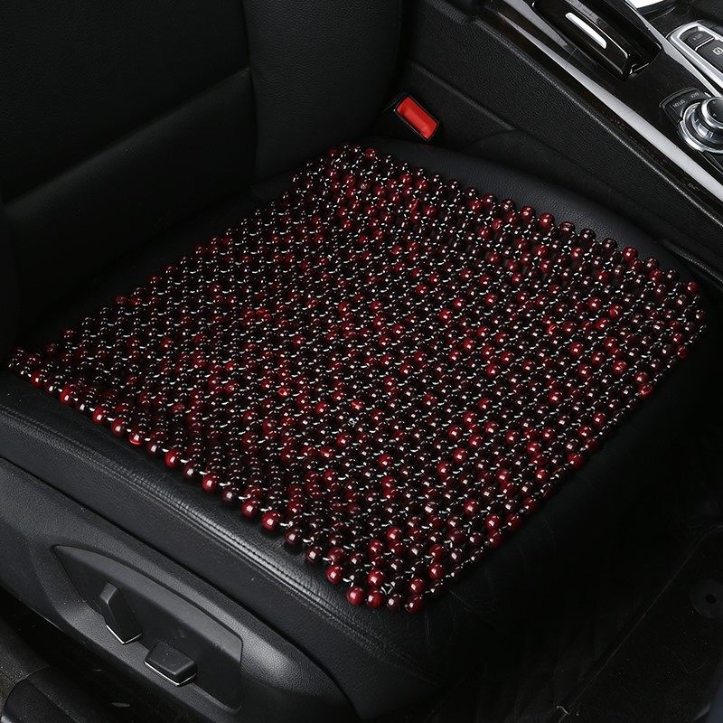 Wood Bead Car Cushion Single Sheet Breathable Summer Chair Cushion Cool Cushion Summer Beads Seat Cushion Four Seasons Bead Cushion Square Mat