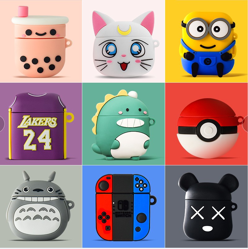 airpods protective sheath Softshell Apple generation Two generations of airpods pro wireless Bluetooth headsets Creative 3 Silicone 2 Shells 1 Generation Cute Tide Cartoon Ins Box Ai