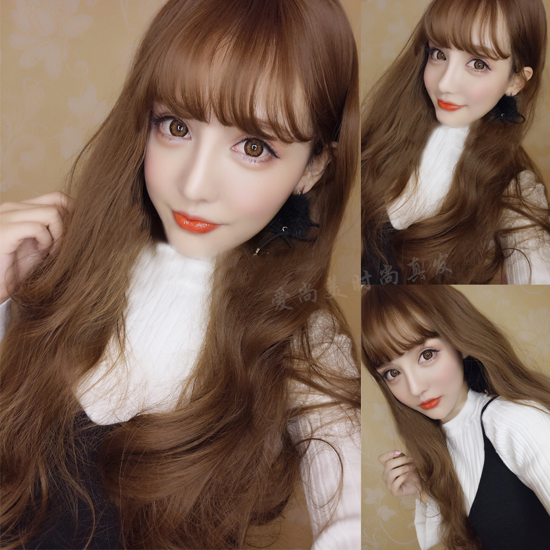 Usd 106 98 Korean Real Hair Wig Female Long Curly Hair Air Bangs