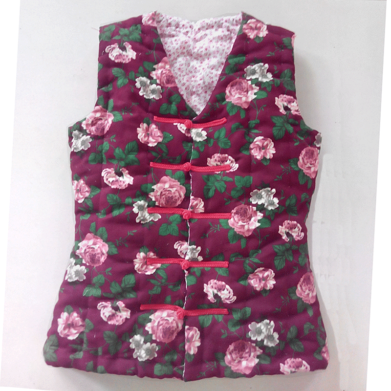 Áo vest nữ cotton mới gió quốc gia vai đông bắc hoa vest lớn măng tô nữ