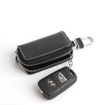 Korean Version Genuine Leather Zipper Key Bag Woman New Men Large Capacity Bull Leather Car Lock Spoon Bag Small zip