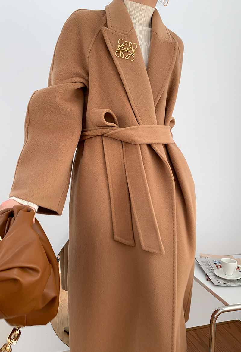 Limited 550 South Korea thickened with a long version of the suit collar lace bifacial cashmere big coat fur coats women 2020 new