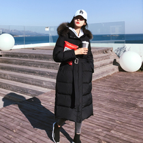  Limited edition anti-season 799 yuan big hairy collar down jacket womens mid-length thin 2019 new over-the-knee thickened long winter