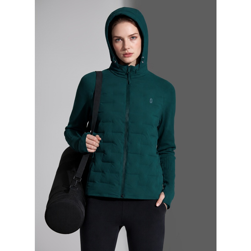 Piaoin Aurora Pulse Light Warm Sports down Jacket, Slim Fit White Goose down Coat, Trendy and Versatile Style