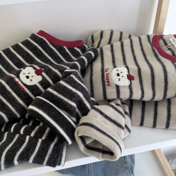 Korean style plush embroidered puppy sweatshirt t for women