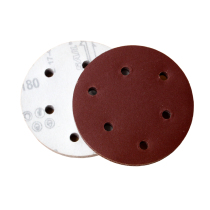 125mm flocking sandpaper sheet 5 inch 6 holes back suede self-adhesive sheet polished dry frosted paper grit P60P120P80