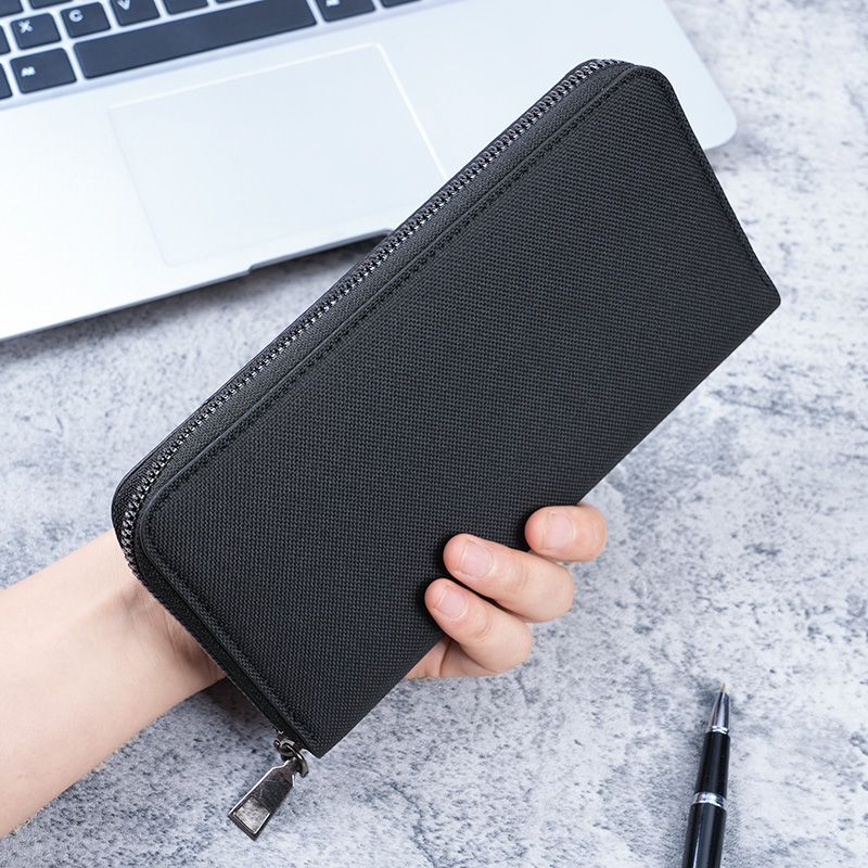 Canvas Clutch Bag Long Zipper Wallet Men's 2026 New Trendy Large Capacity Casual Men's Wallet Mobile Phone Bag